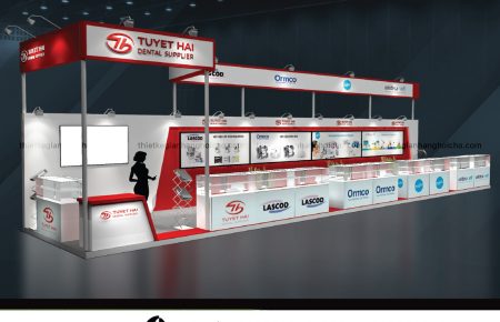 Thi công gian hàng Tuyết Hải – Hội Nghị Khoa Học Kỹ Thuật Răng Hàm Mặt